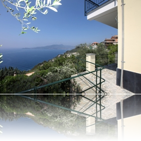 tra gli ulivi, vista mare panoramica, fronte Portofino dell'appartamento dossier 13