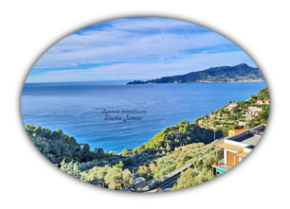 ampia vista mare panoramica, fronte Portofino, che si gode dall'ultimo piano - in villa trifmiliare nuova - dossier 11