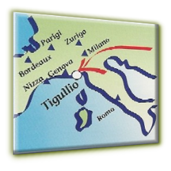 Tigullio in an European map